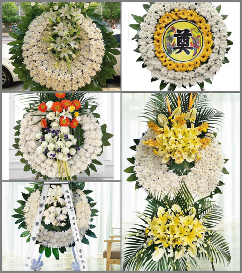 浙江省宁波北仑区郭巨街道华峙村花圈速递